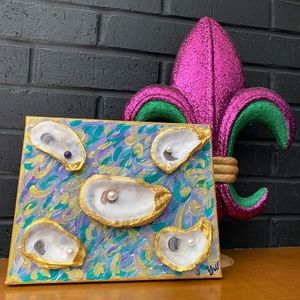 HAND PAINTED ON CANVAS MARDI GRAS ART🖼️